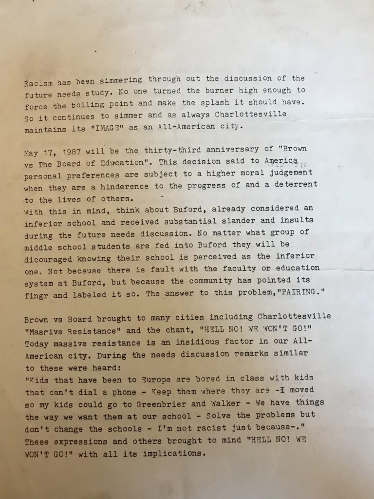 A typed letter
