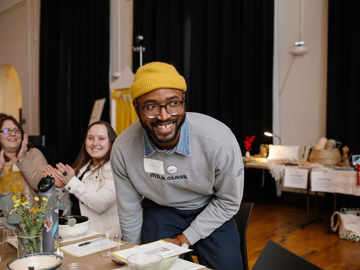 Artist Ceejay Renner-Thomas plans to use his $5,365 Charlottesville SOUP prize to host free glassblowing workshops