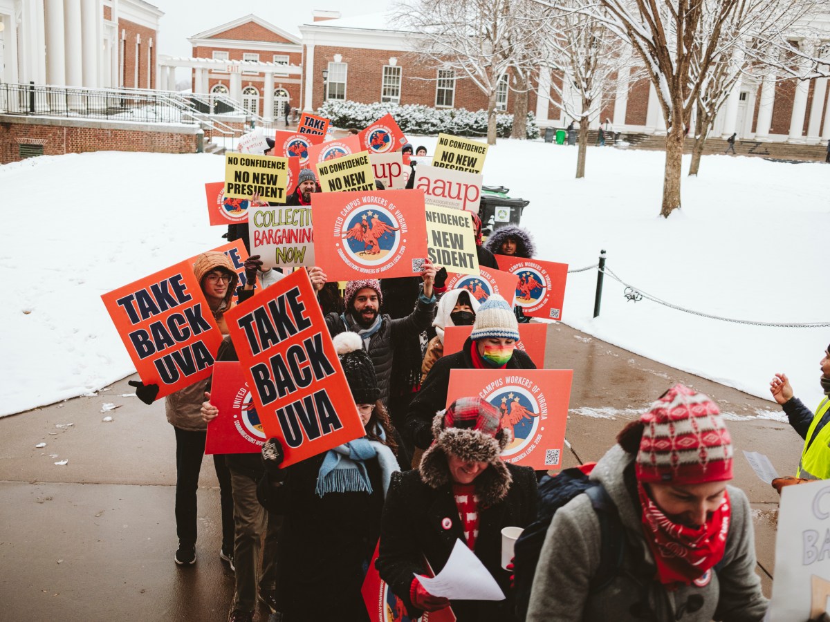 Despite vocal calls to stop the search for UVA’s new president, the Board of Visitors is pushing ahead