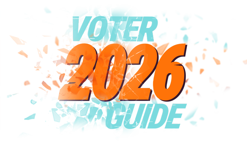 Text graphic reading 'Voter 2026 Guide'.